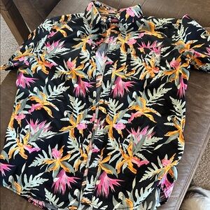 Floral Black Men's Hurley Shirt